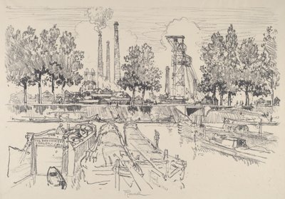 Minas de carbón, Monceau, Francia de Joseph Pennell