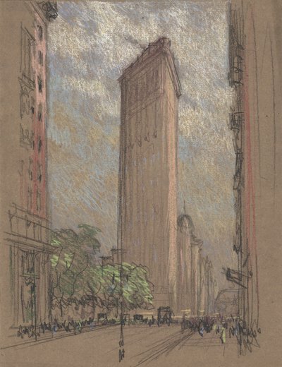 Dibujo del edificio Flatiron por Pennell, c.1904 de Joseph Pennell