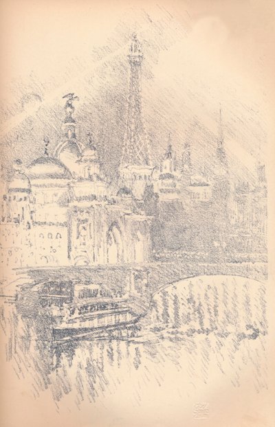 Efecto de tarde temprano, Exposición de París, 1901 de Joseph Pennell