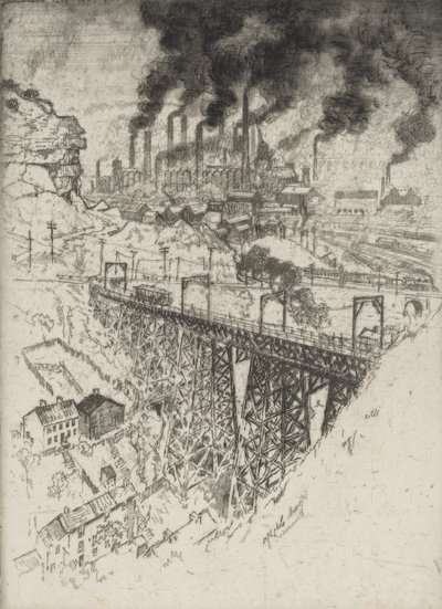 Edgar Thomson Works, Bessemer, 1909 de Joseph Pennell
