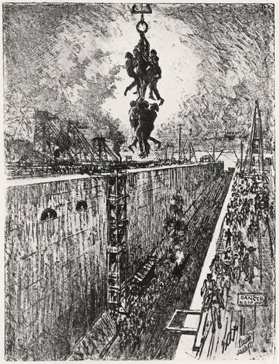 Fin del día: Gatun Lock, lámina VII de 