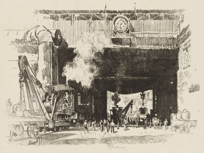 Trabajo de guerra inglés: la gran puerta de la gran tienda de Joseph Pennell