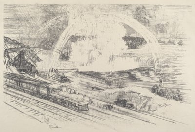 Estación de las cataratas, Niágara de Joseph Pennell