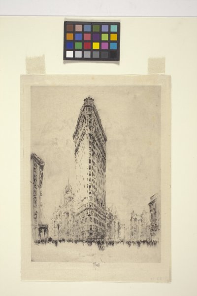 Edificio Flat Iron (grabado) de Joseph Pennell