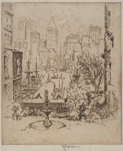De Clark Street a Wall Street, 1924 de Joseph Pennell