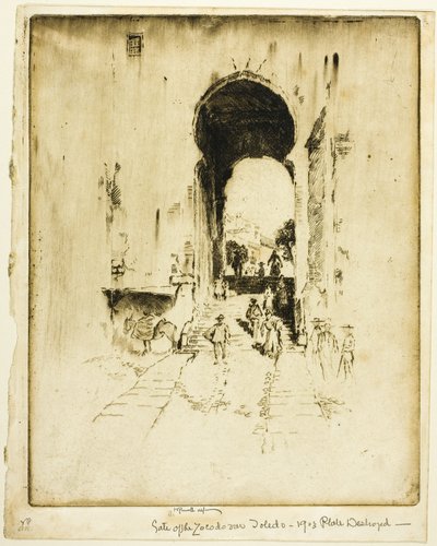Puerta del Zocodovar, Toledo de Joseph Pennell