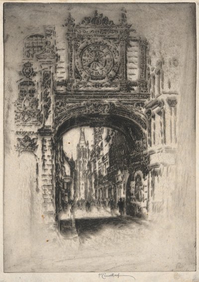 Reloj grande; Ruán de Joseph Pennell