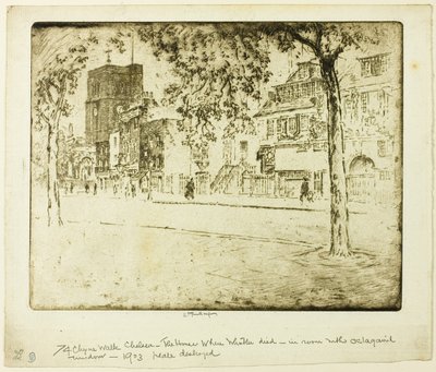 Casa donde murió Whistler de Joseph Pennell