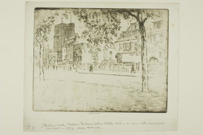 Casa donde murió Whistler de Joseph Pennell