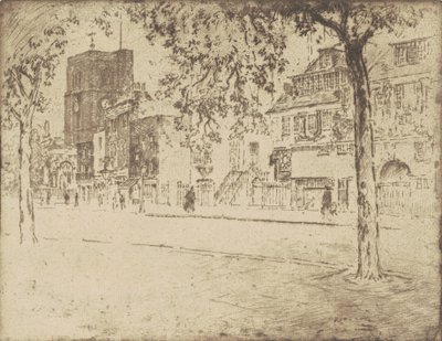 Casa donde murió Whistler, 1904 de Joseph Pennell