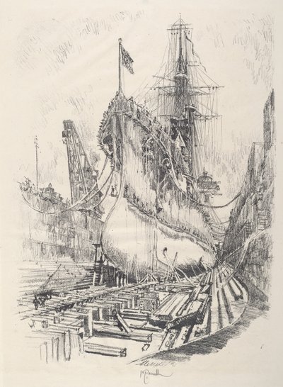 En el dique seco de Joseph Pennell
