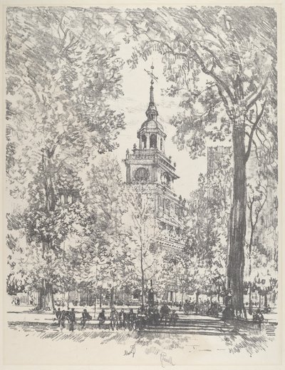 Plaza de la Independencia y la Casa del Estado de Joseph Pennell