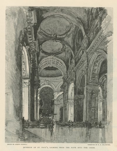 Interior de la Catedral de San Pablo de Joseph Pennell