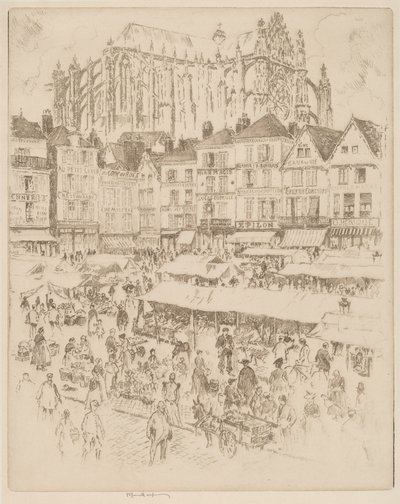 La Plaza, Beauvais de Joseph Pennell