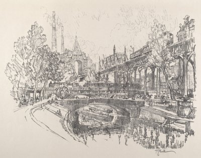 Canal Landwehr, Berlín de Joseph Pennell