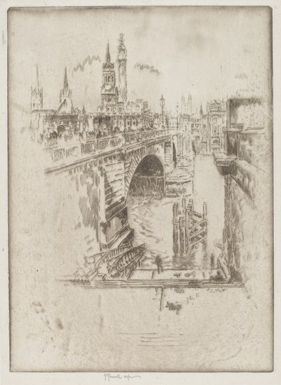 Escaleras del Puente de Londres de Joseph Pennell