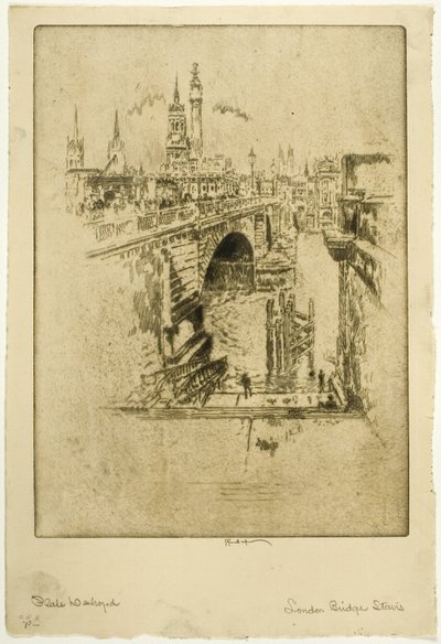 Escaleras del Puente de Londres de Joseph Pennell