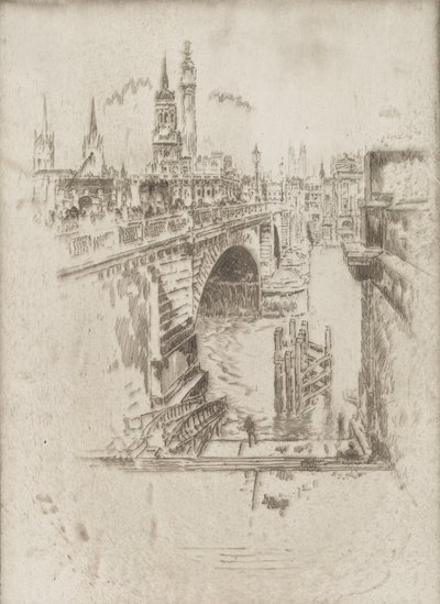Escaleras del Puente de Londres, 1903 de Joseph Pennell