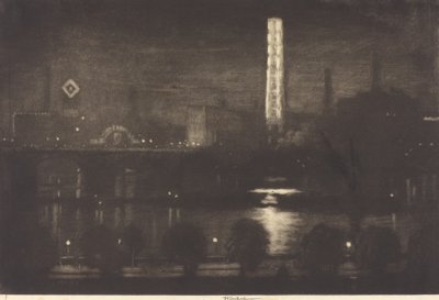 Noche en Londres, whisky y té de Joseph Pennell
