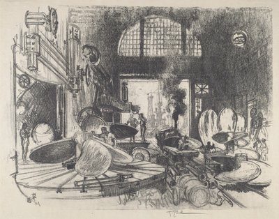 Fabricando palas de hélice de Joseph Pennell