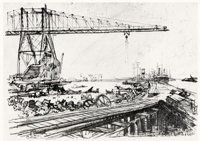 Monte Esperanza, lámina II de El Canal de Panamá por Joseph Pennell, 1912 de Joseph Pennell