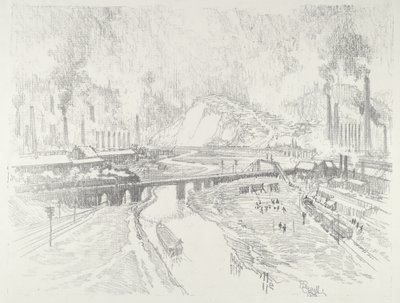 Ciudad de municiones, 1916 de Joseph Pennell