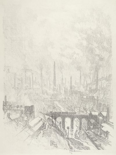 Ciudad de municiones, No.I, 1916 de Joseph Pennell