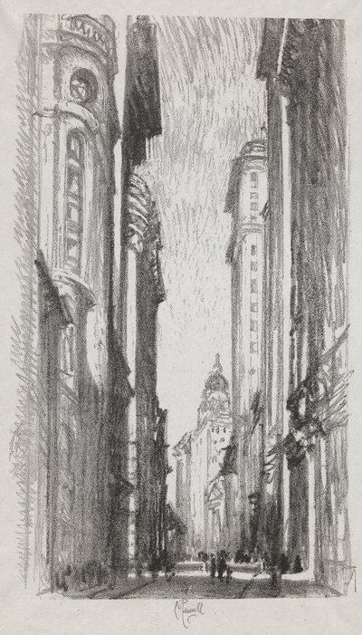 Nassau Street, #5 en la Colección Iconophie Club de Joseph Pennell