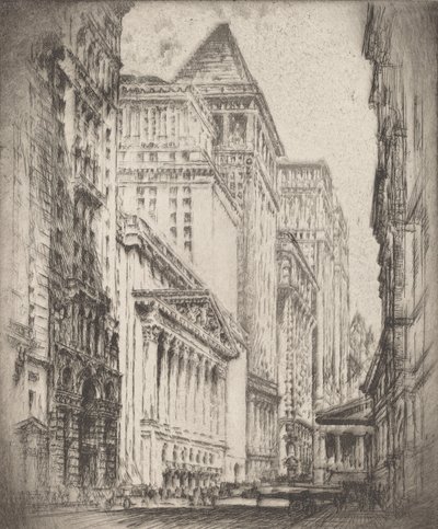 Bolsa de Valores de Nueva York, 1923 de Joseph Pennell