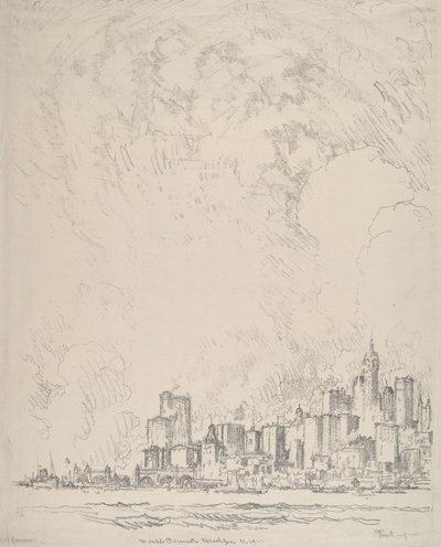 Nueva York desde Brooklyn de Joseph Pennell
