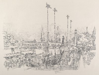 Oberbaum-Brucke, Berlín de Joseph Pennell