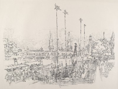 Oberbaum-Brucke, Berlín de Joseph Pennell