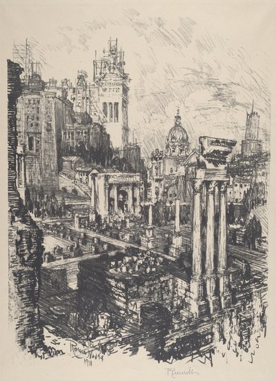 Roma antigua y nueva, Monumento a Víctor Manuel de Joseph Pennell
