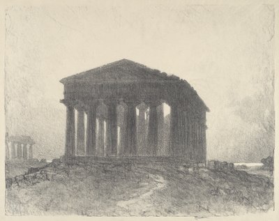 Paestum, atardecer, 1913 de Joseph Pennell