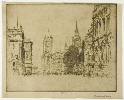 Calle del Parlamento, Westminster de Joseph Pennell