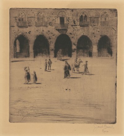 Plaza del Comune, Pistoia de Joseph Pennell