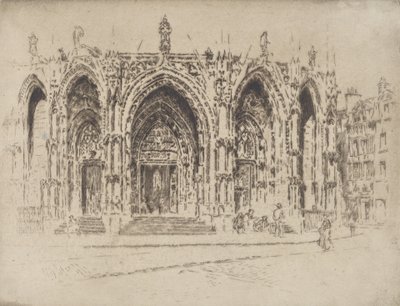 Pórtico de San Maclou, Rouen, 1907 de Joseph Pennell