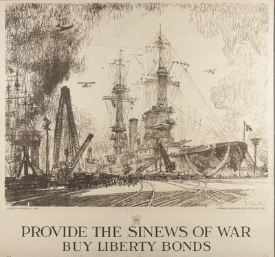 Proporciona los Nervios de la Guerra, Compra Bonos de Libertad de Joseph Pennell