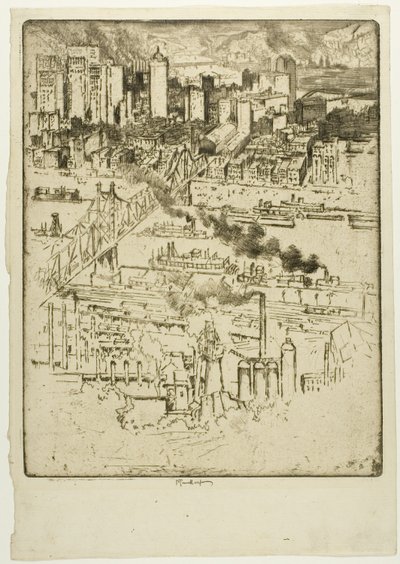 Estación de tren, Pittsburgh de Joseph Pennell