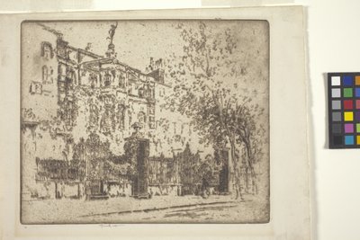 Casa de Rossetti (aguafuerte) de Joseph Pennell