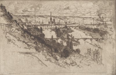 Ruan, desde Bon Secours, 1907 de Joseph Pennell
