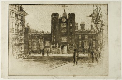 Palacio de Saint James, desde la calle Saint James de Joseph Pennell