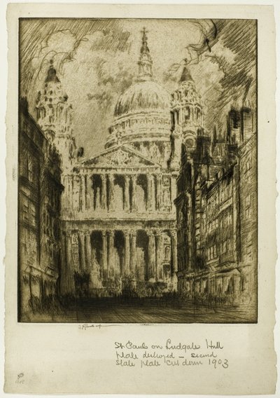 San Pablo, Fleet Street, Londres de Joseph Pennell