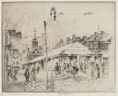 Mercado de la Calle Segunda, Filadelfia de Joseph Pennell