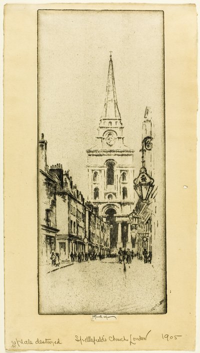 Iglesia de Spitalfields de Joseph Pennell
