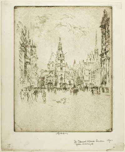 San Clemente Danes de Joseph Pennell