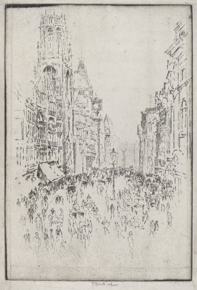 San Dunstan, Fleet Street de Joseph Pennell