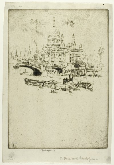 San Pablo desde el río de Joseph Pennell