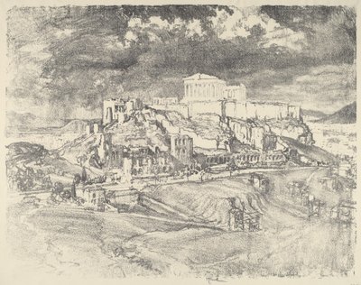 Tormenta detrás de la Acrópolis de Joseph Pennell