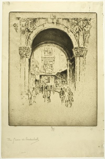 Cisne en Leadenhall de Joseph Pennell